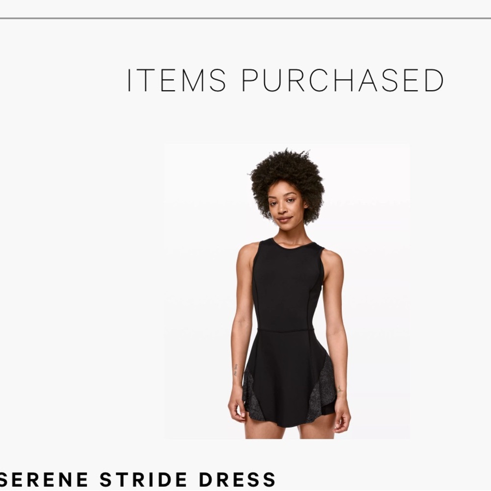 Lululemon Serene Stride Black Dress